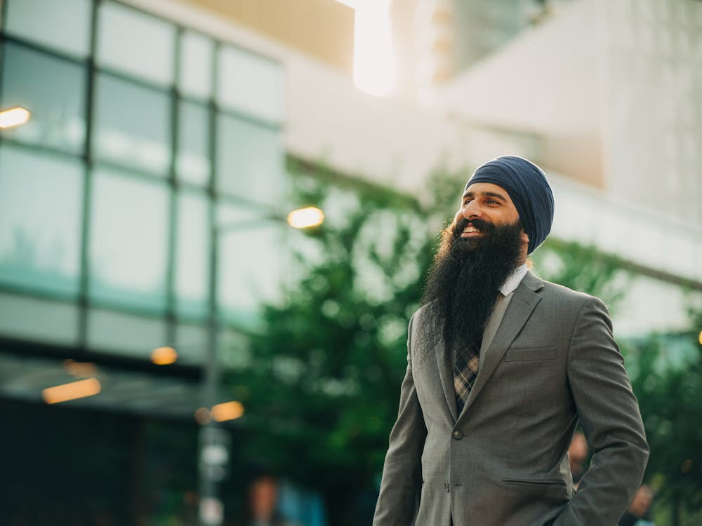 sikh man in business dress